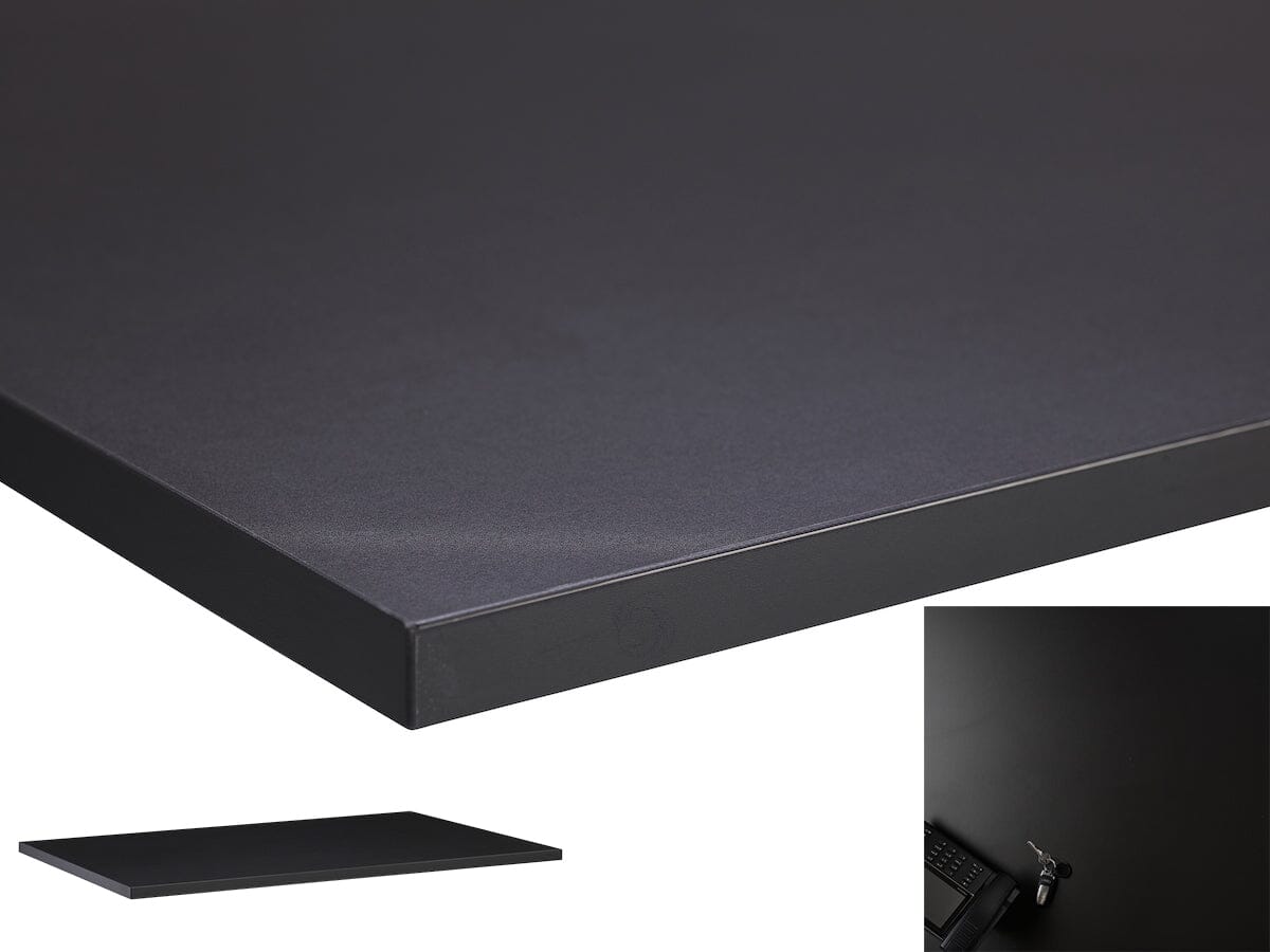 Lavoro Rectangular Desk Tops - 800mm Deep Desktops - 25mm Thick Accessories Lavoro Soft Black 1200x800