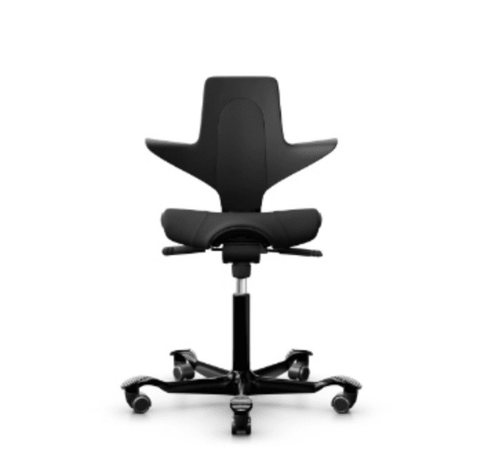 HÅG Capisco Puls - Black with Upholstered Seat - e-furniture