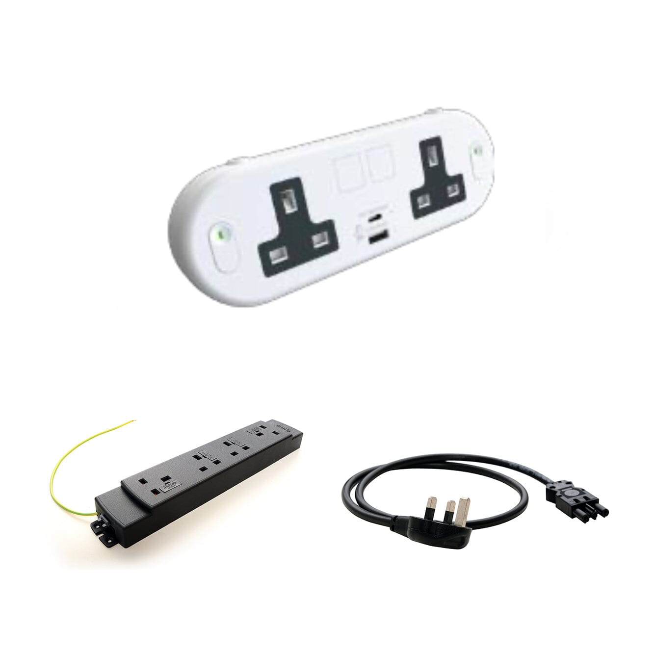 Homeworker Product Bundle 2 Accessories CMD White with Grey Sockets