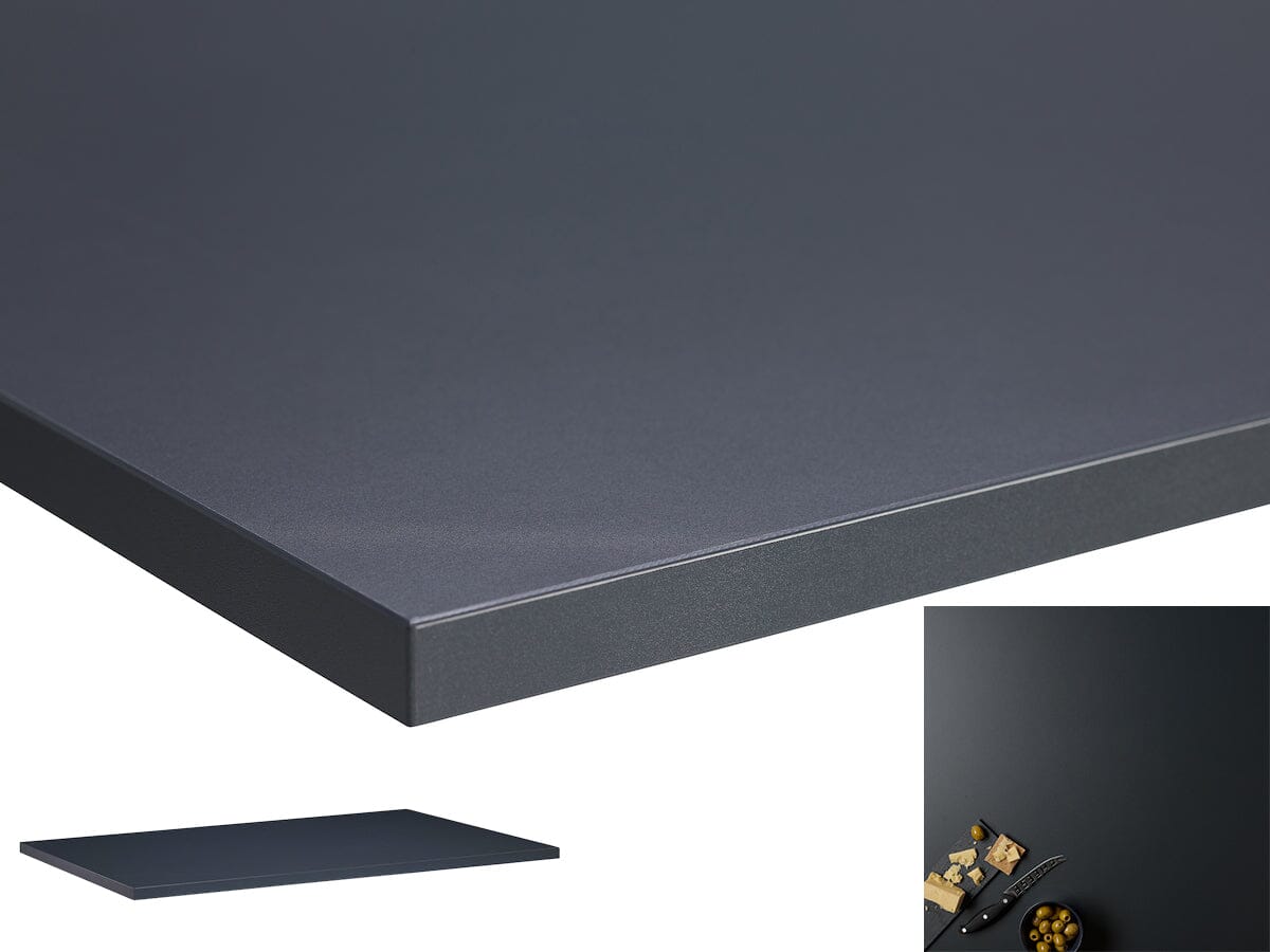 Lavoro Desk Tops - 2400x1000 D-End Worktop - 25mm Thick Accessories Lavoro Anthracite 2400x1000