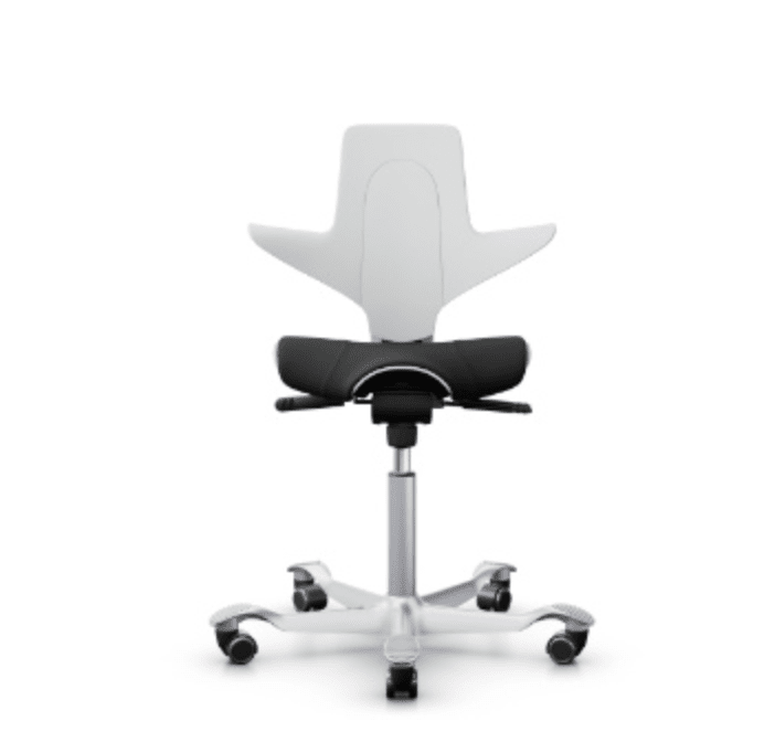 HÅG Capisco Puls - White with Black Upholstered Seat - e-furniture