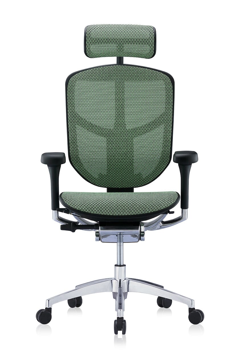 Enjoy Elite High Back Task Armchair with Headrest Accessories ComfortUK Green