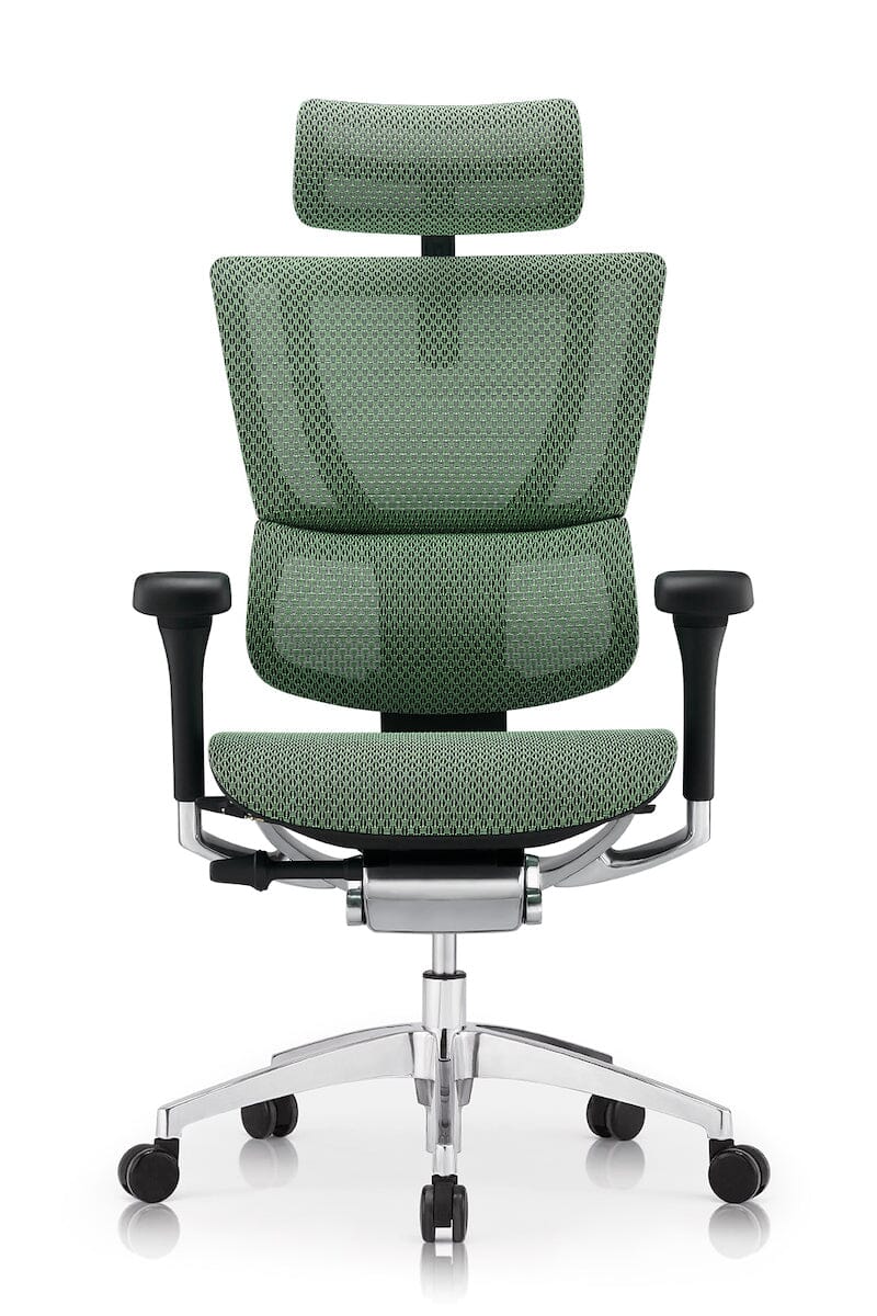 Mirus High Back Task Armchair with Headrest Accessories ComfortUK Green Black