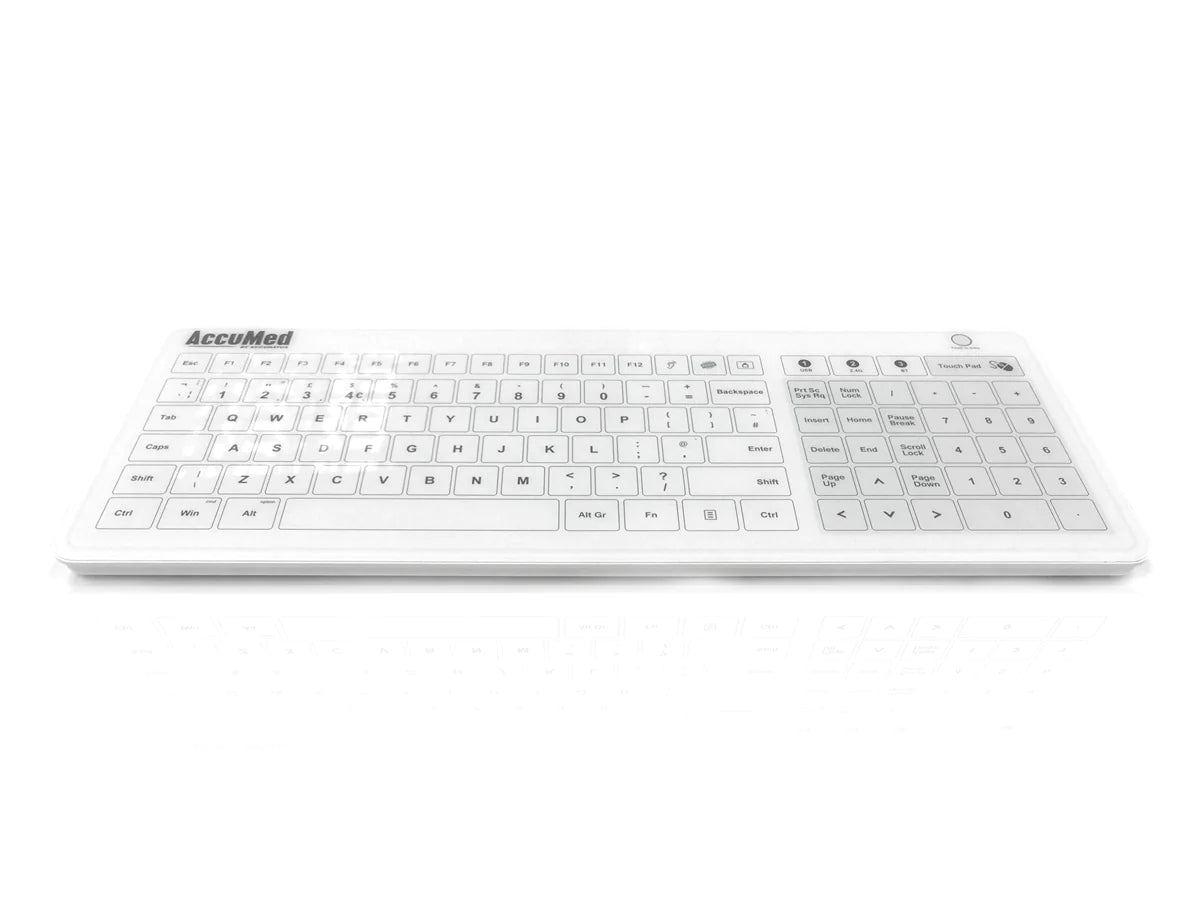 Accuratus AccuMed Glass - Easy Clean Tempered Glass, Wired & Wireless Clinical / Medical Touchpad Keyboard Accessories Accuratus