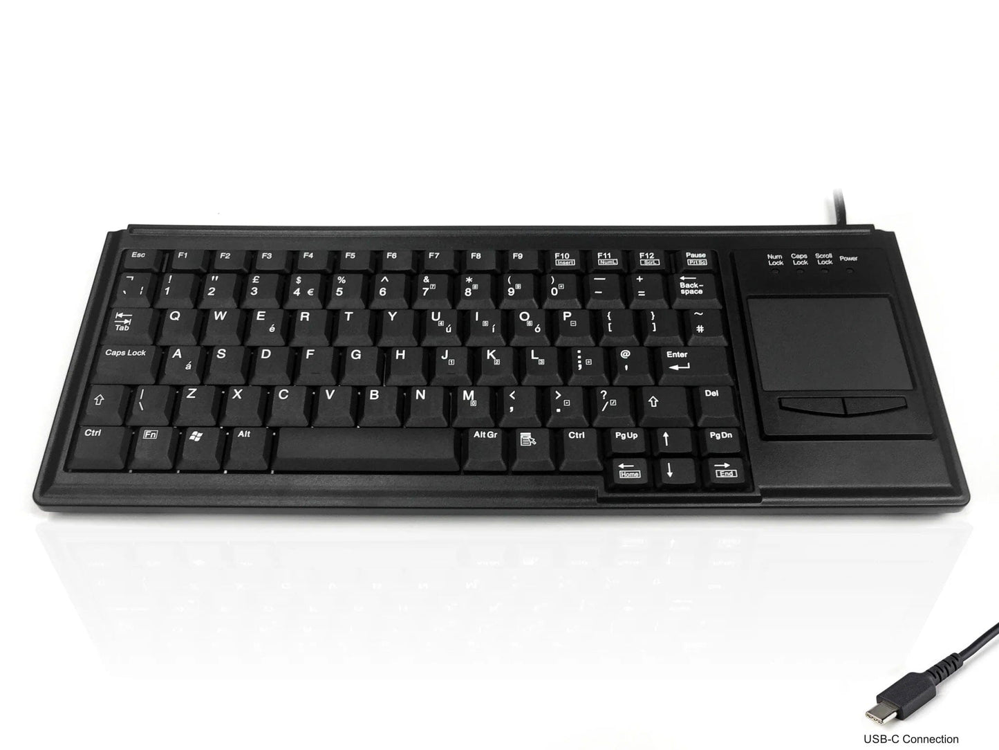 Accuratus K82B USB-C - USB Type C Premium Mini Scissor Key Keyboard with Touchpad Accessories Accuratus