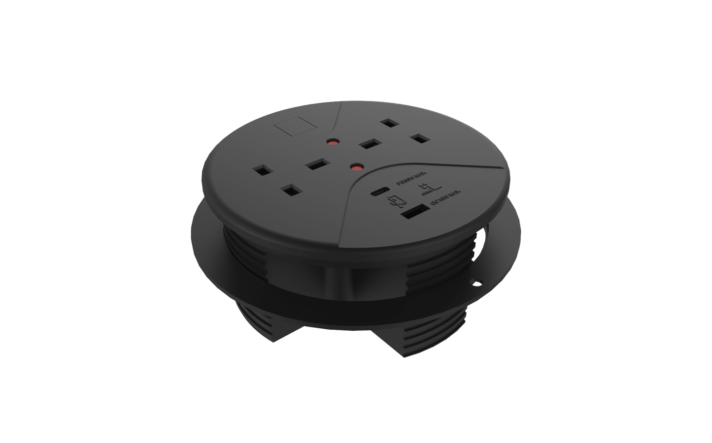 Lunar In-Desk Power Modules Accessories CMD Black