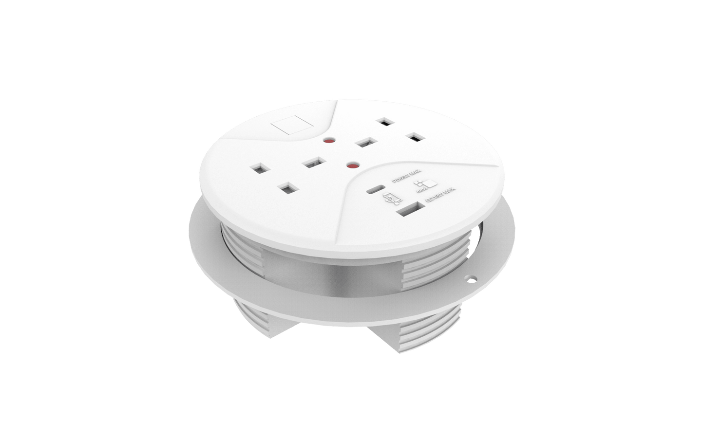 Lunar In-Desk Power Modules Accessories CMD White