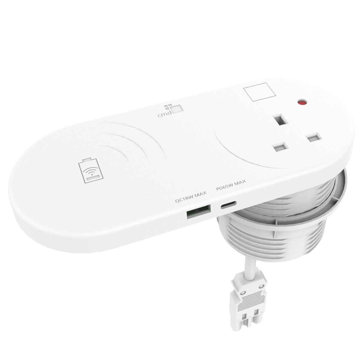 Neptune In-Desk Power Modules Accessories CMD White