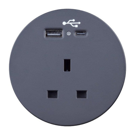 Sourcetec Ion with 1 Power and Dual Fast Charge USB A+C. Accessories Sourcetec Black