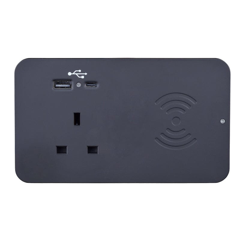 Sourcetec Ion Duo with 1 Power, Dual Fast Charge USB A+C and Wireless Charging Pad Accessories Sourcetec Black