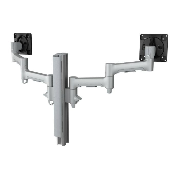 Atdec Dual Swing Arms on Post Accessories Atdec Silver Bolt Through