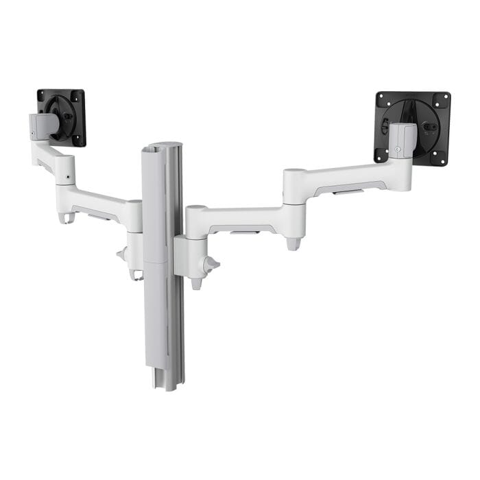 Atdec Dual Swing Arms on Post Accessories Atdec White Bolt Through