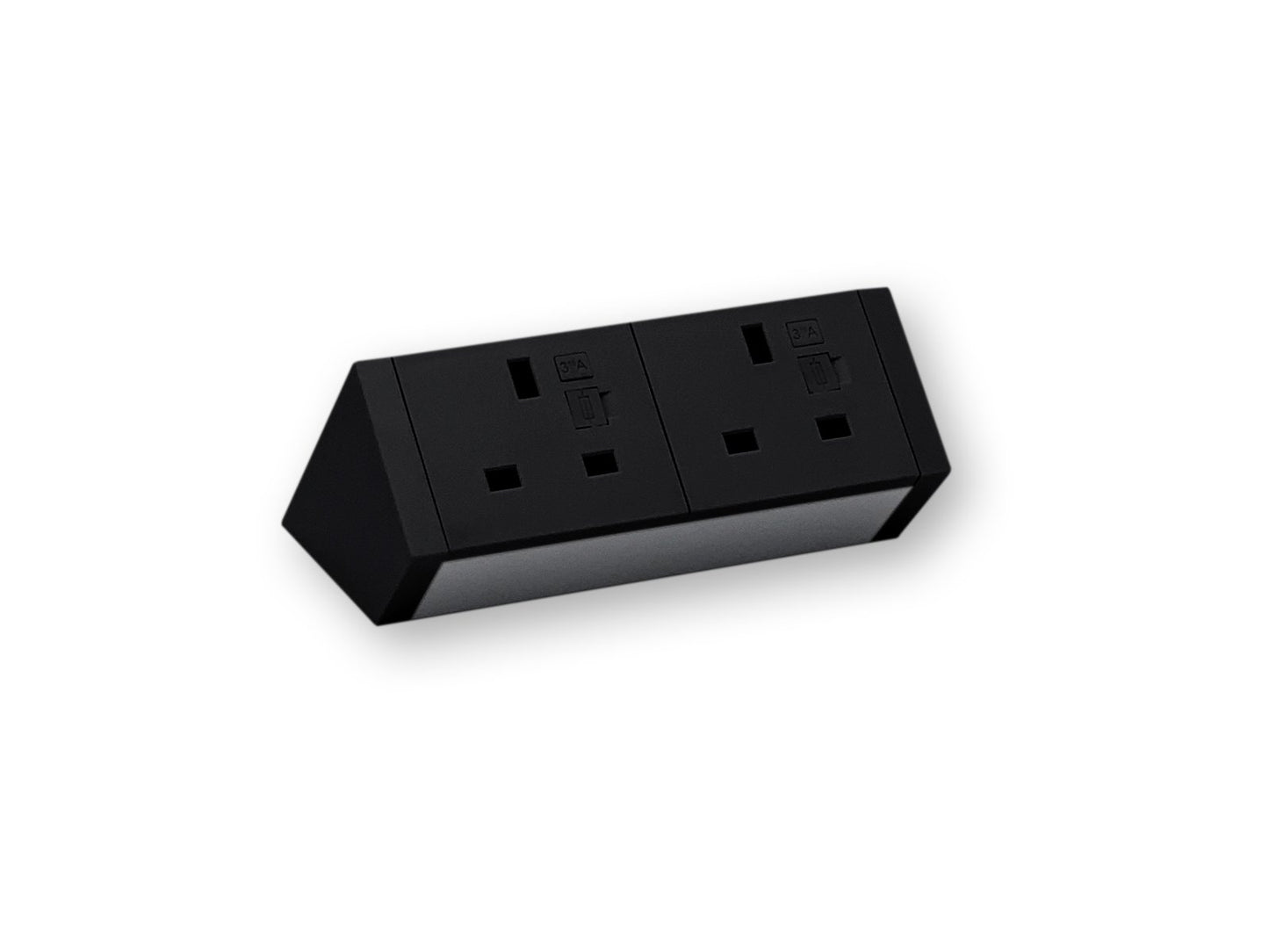 Athena2 Power Rail with 2 power - 3.15A. Accessories CMS Electracom Black