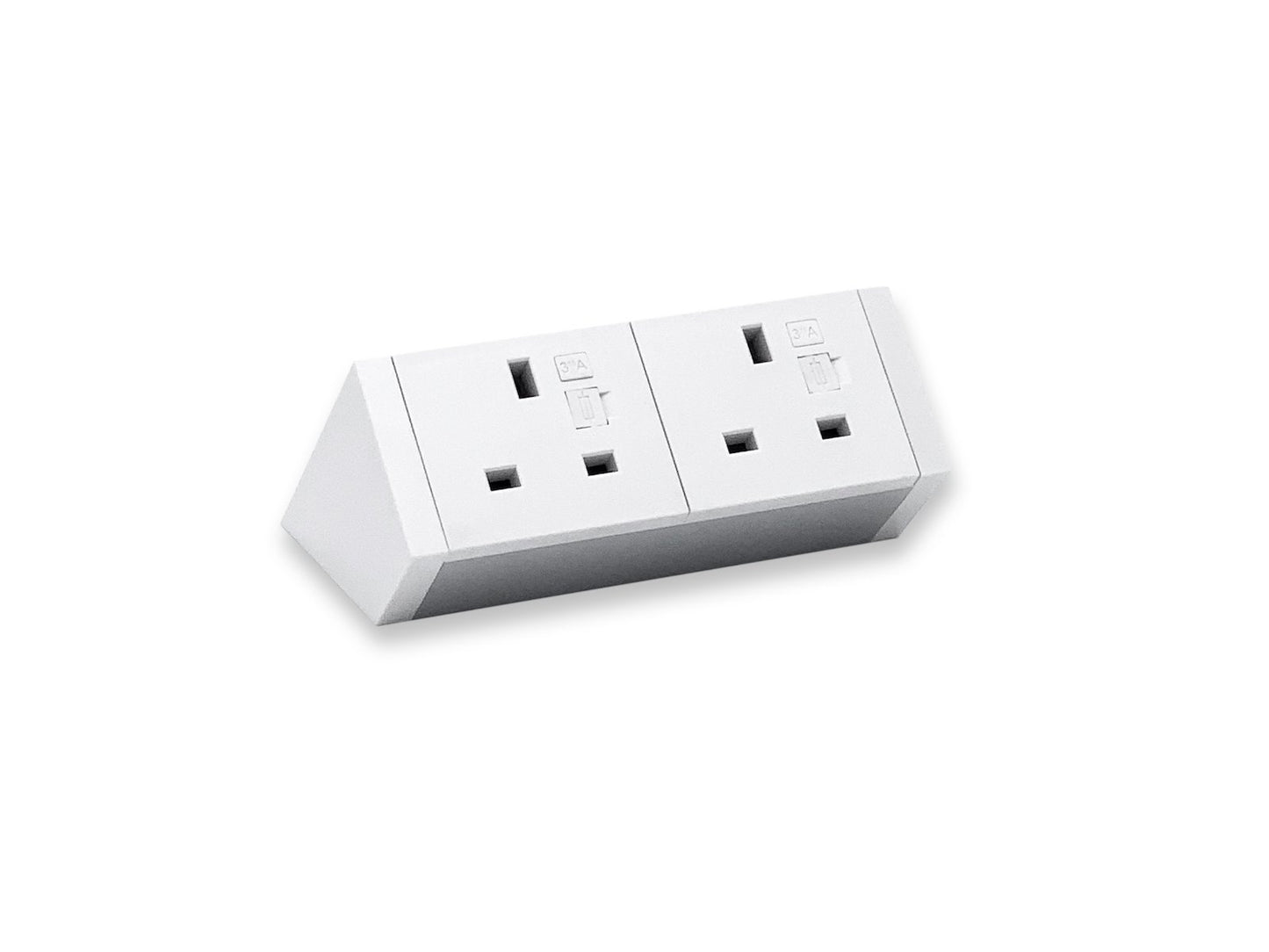 Athena2 Power Rail with 2 power - 3.15A. Accessories CMS Electracom White