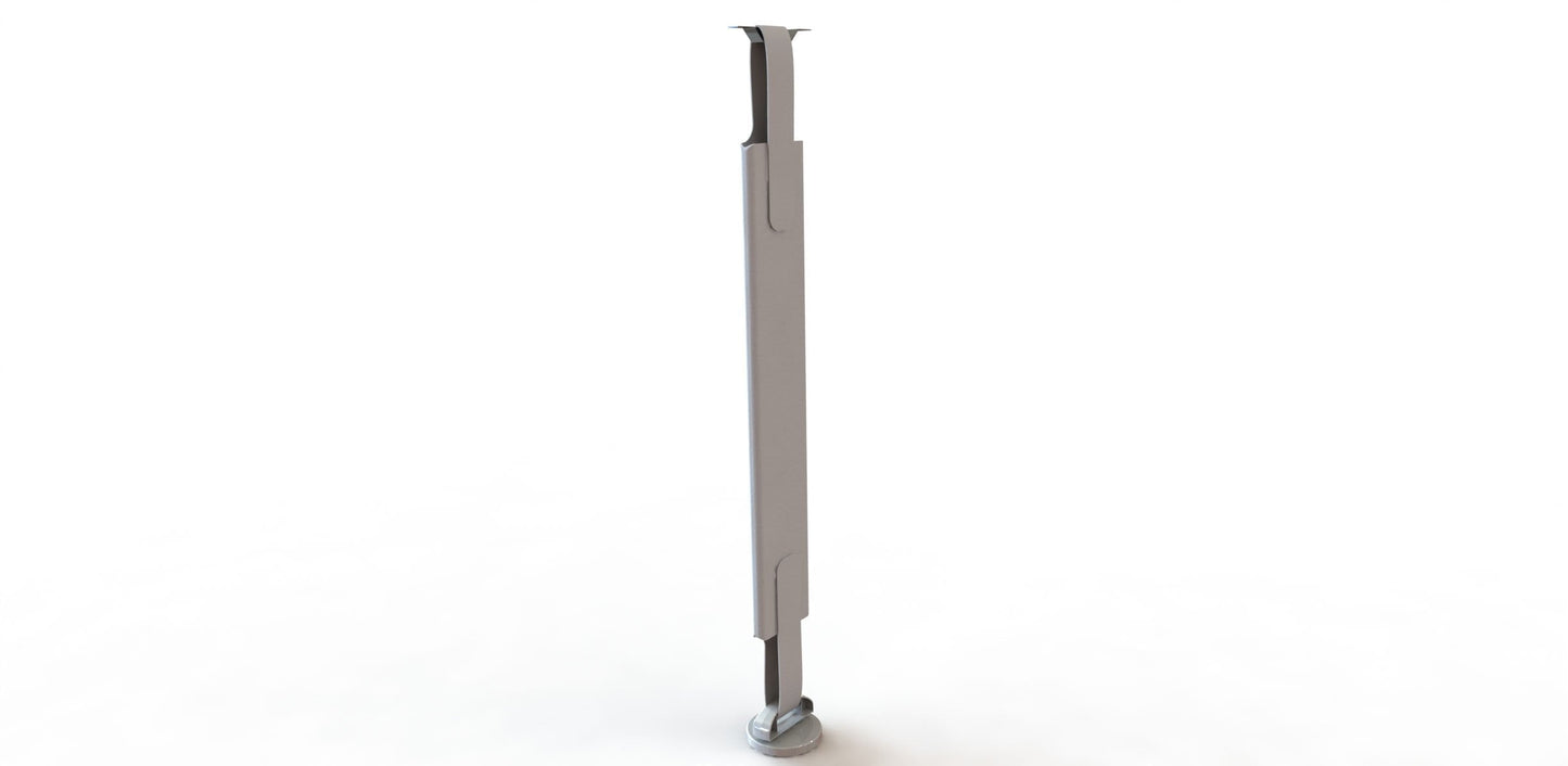 Cable Shute. Floor to desk kit with round disc base - 750 x 120mm. Accessories CMS Electracom White