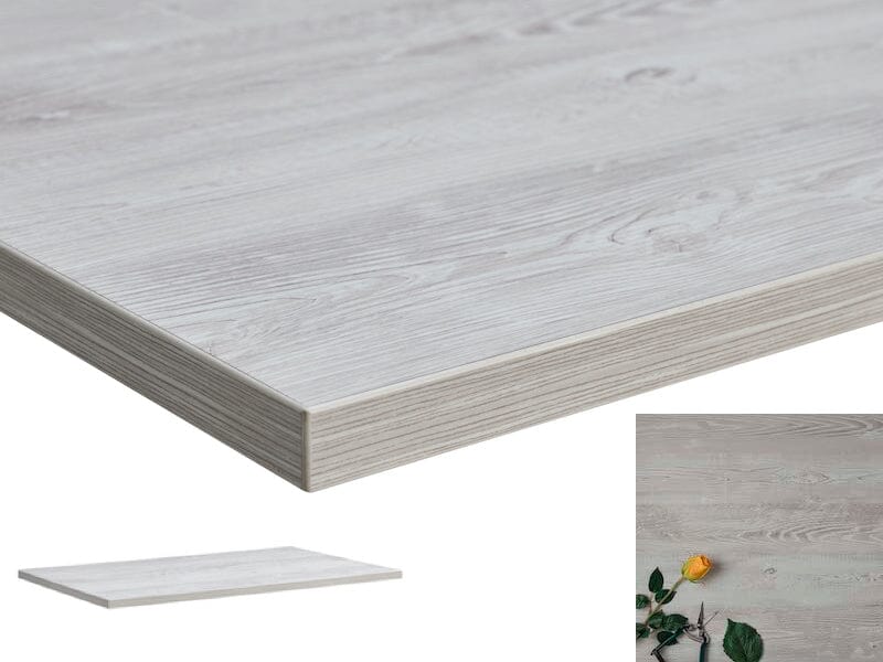Lavoro Desk Tops - 2400x1000 D-End Worktop - 25mm Thick Accessories Lavoro Cascina Pine 2400x1000