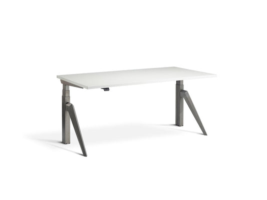 Lavoro Five Dual Motor Sit-Stand Desk - 700mm Deep Desktops - Raw Steel Frame Accessories Lavoro White 1200x700 Five
