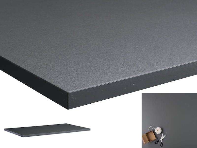 Lavoro Desk Tops - 700mm Square and Circular Desktops - 25mm Thick Accessories Lavoro Graphite 700x700