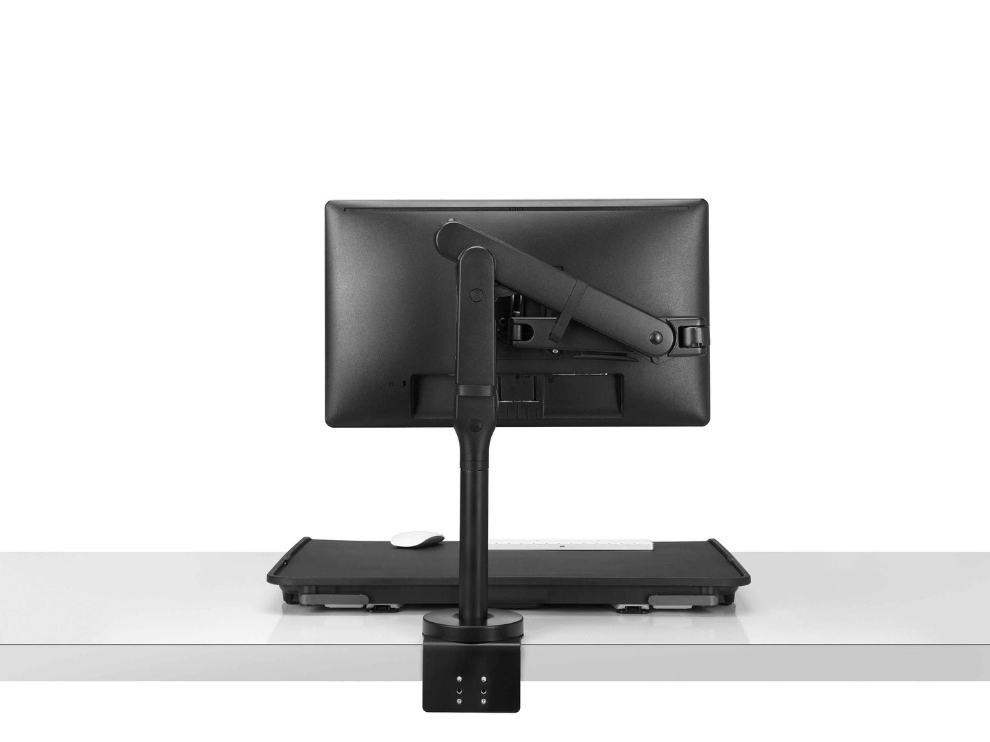 Colebrook Bosson Saunders Ollin Monitor Arm with Monto Sit-Stand Raiser Accessories Colebrook Bosson Saunders Black