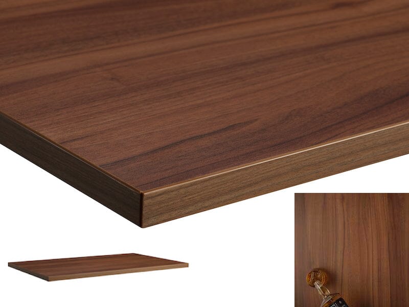 Lavoro Desk Tops - 2400x1000 Barrel Worktops - 25mm Thick Accessories Lavoro Natural Dijon Walnut 2400x1000