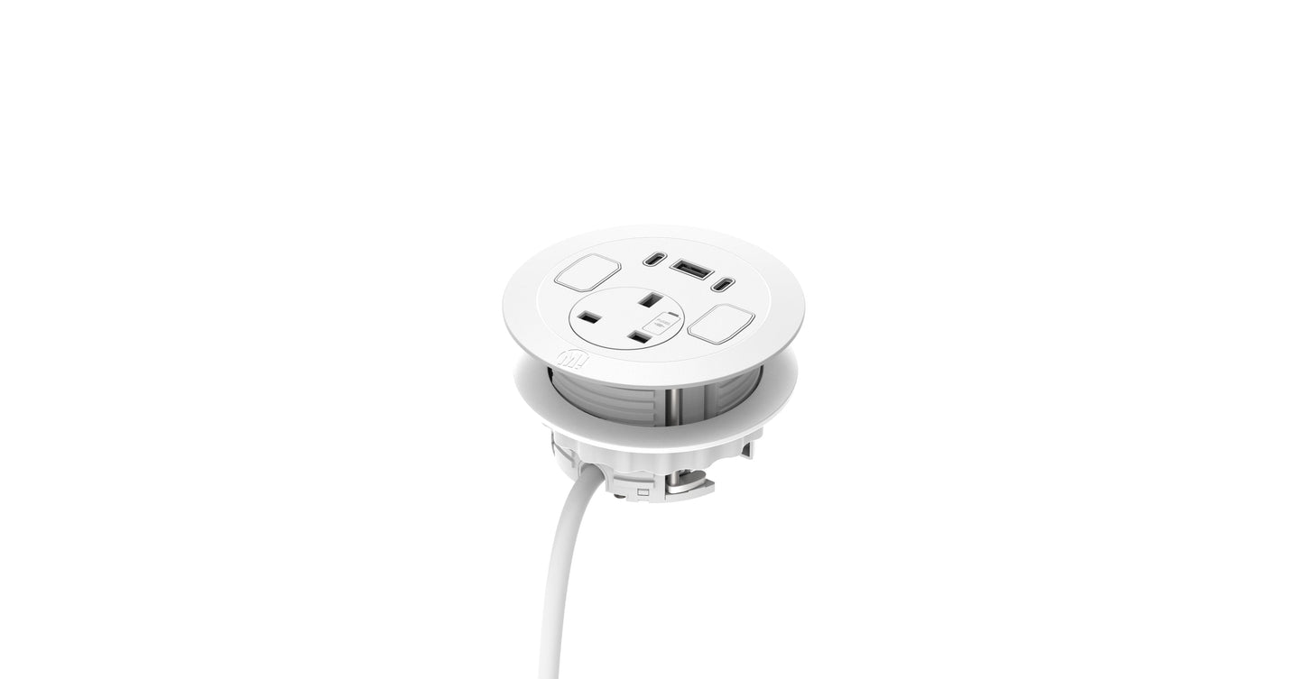Solo Plus Power Module with Triple USB and 2 Blank Models Accessories Metalicon White
