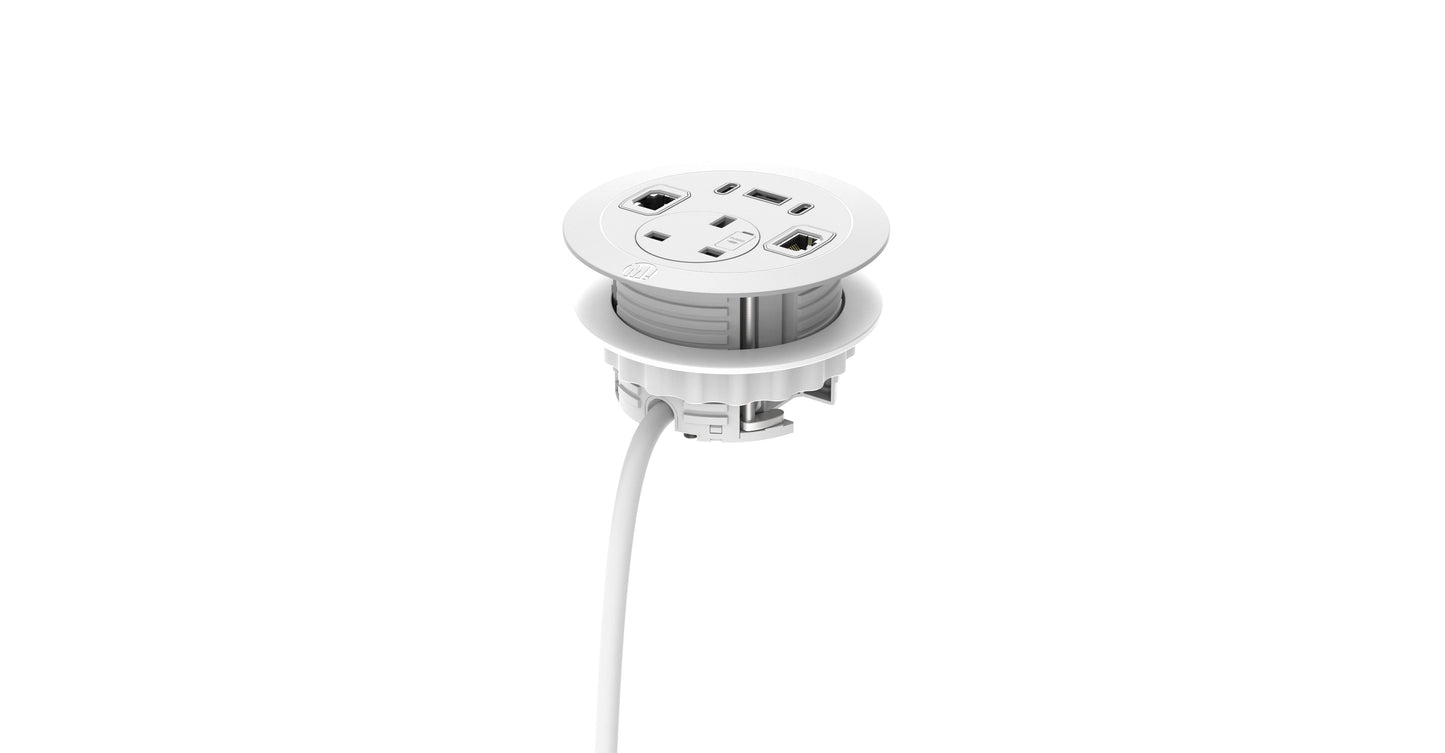 Solo Plus Power Module with Triple USB and 2 Cat6 RJ45 Data Models Accessories Metalicon