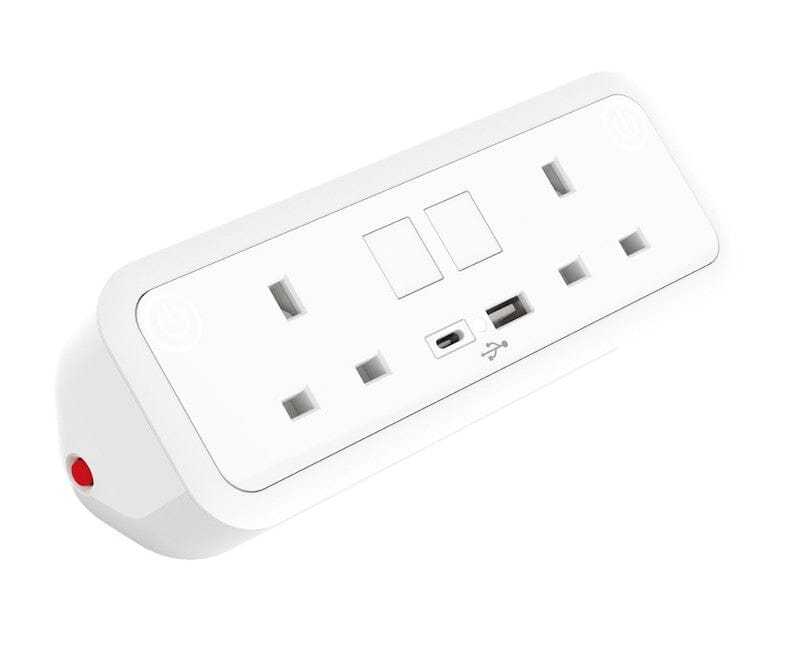 Sourcetec Uno with 2 Power and Dual Fast Charge USB A+C. Accessories Sourcetec White