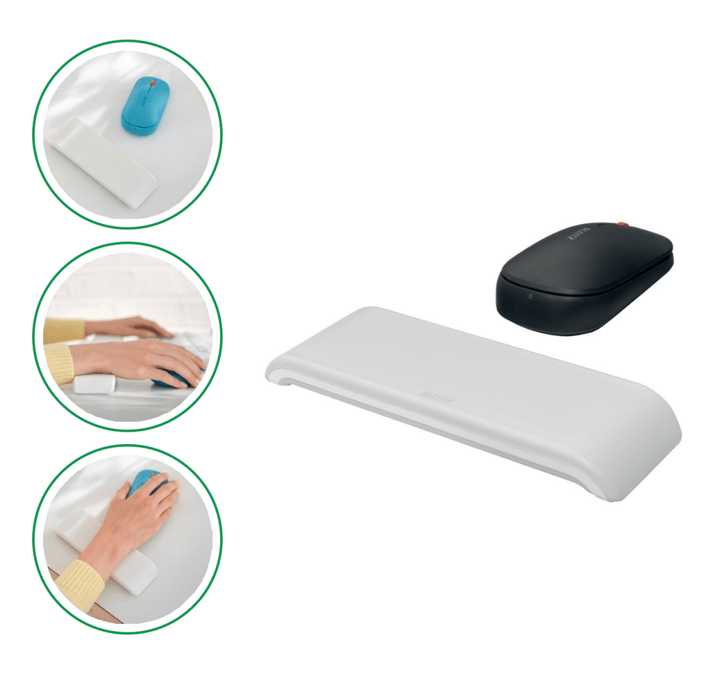 Leitz Adjustable Mouse Wrist Rest Light Grey - e-furniture