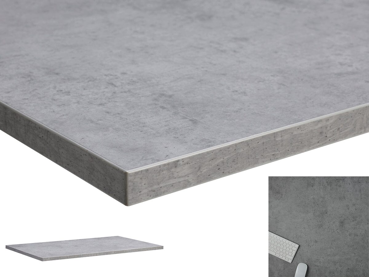 Lavoro Desk Tops - 2400x1000 Barrel Worktops - 25mm Thick Accessories Lavoro Light Concrete 2400x1000 