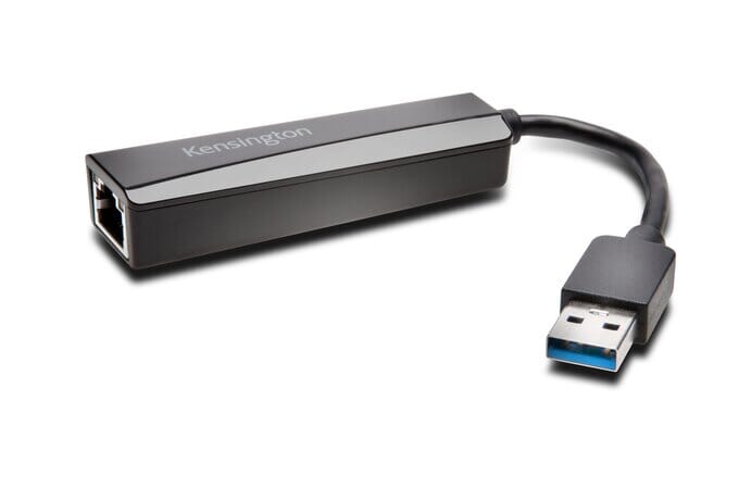 KENSINGTON UA0000E USB-A Ethernet Adapter — Black - e-furniture