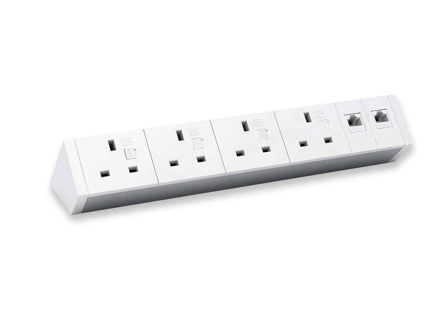 Athena2 Power Rail with 4 Power - 3.15A. 2 CAT6 UTP Data.