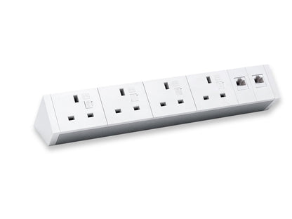 Athena2 Power Rail with 4 Power - 3.15A. 2 CAT6 UTP Data.