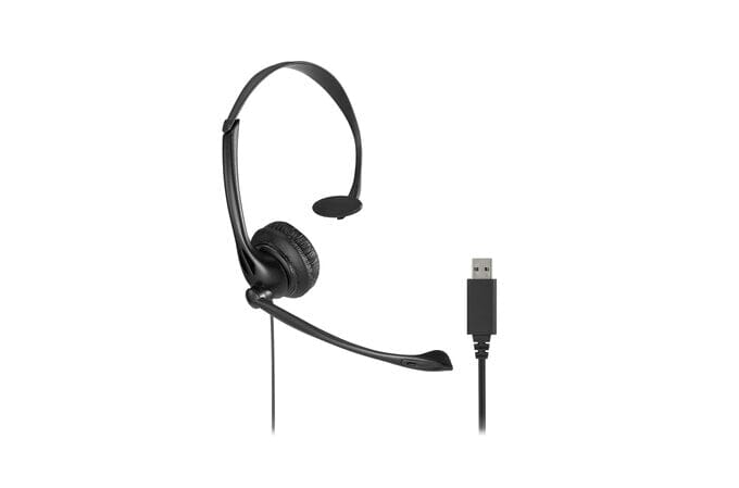 KENSINGTON Classic USB-A Mono Headset with Mic and Volume Control - e-furniture