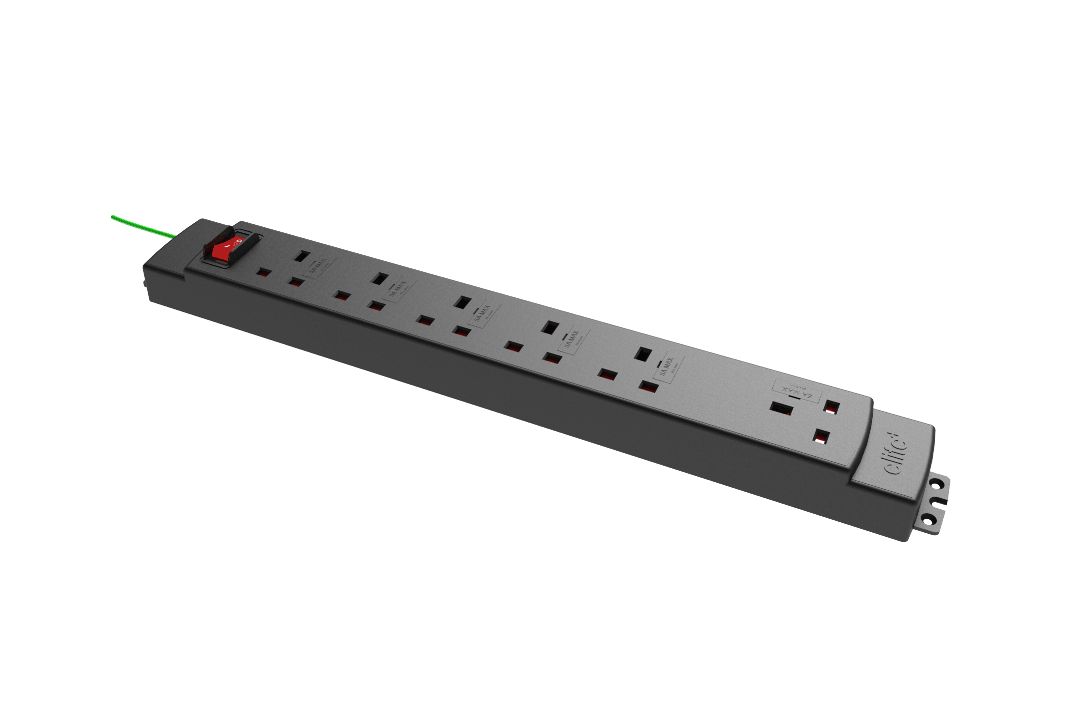 Elite Under-Desk 6 Power Module with Switch – Workspace Ergonomics