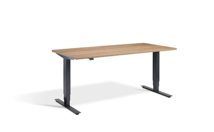 Lavoro Advance Dual Motor Sit-Stand Desk - 700mm Deep Desktops - Anthracite Frame Accessories Lavoro Brown Oak 1200x700 Anthracite
