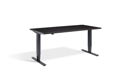 Lavoro Advance Dual Motor Sit-Stand Desk - 700mm Deep Desktops - Anthracite Frame Accessories Lavoro Soft Black 1200x700 Anthracite