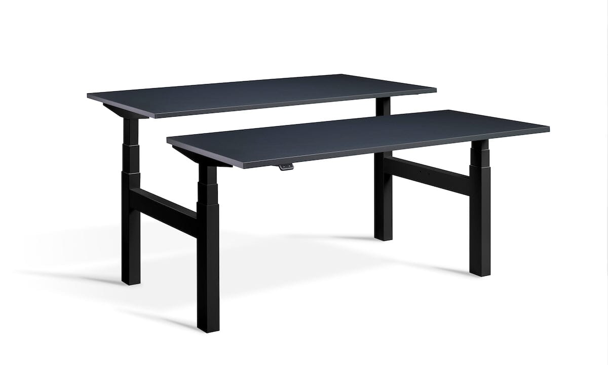 Lavoro Duo - Four Motor Back to Back Sit-Stand Desk - 800 Deep - Black Frame Accessories Lavoro Anthracite 1200x800 Black
