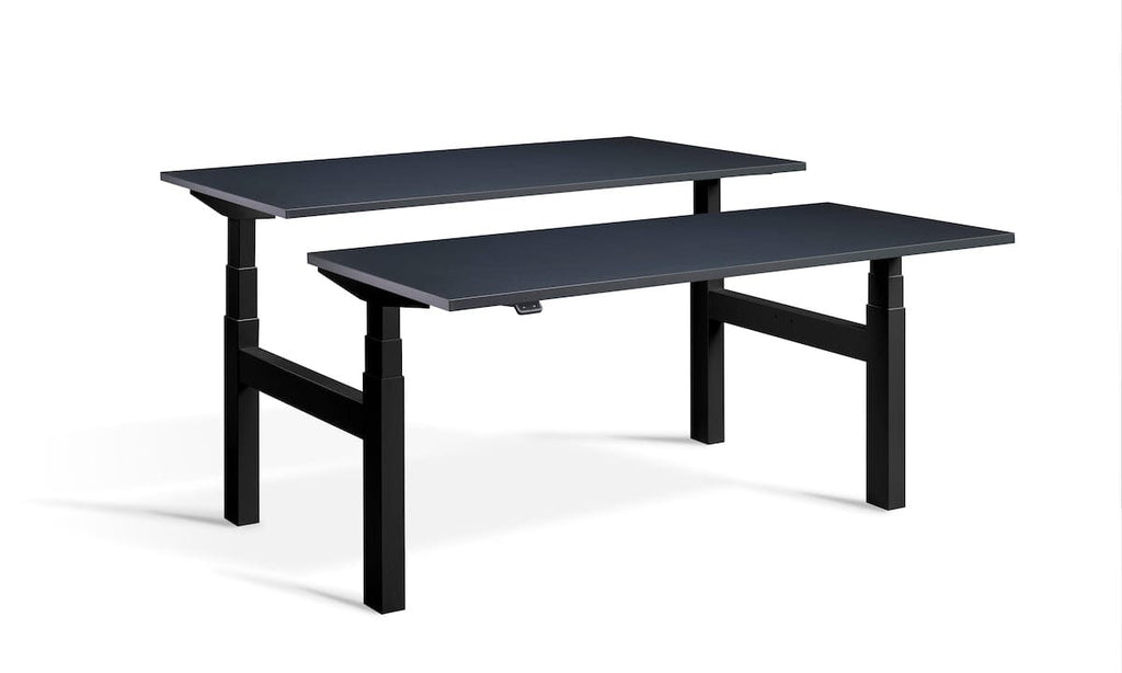 Lavoro Duo - Four Motor Back to Back Sit-Stand Desk - 700 Deep - Black Frame Accessories Lavoro Anthracite 1200x700 Black