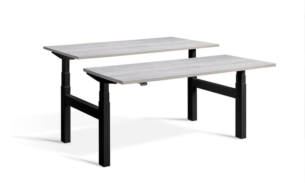 Lavoro Duo - Four Motor Back to Back Sit-Stand Desk - 700 Deep - Black Frame Accessories Lavoro Cascina Pine 1200x700 Black