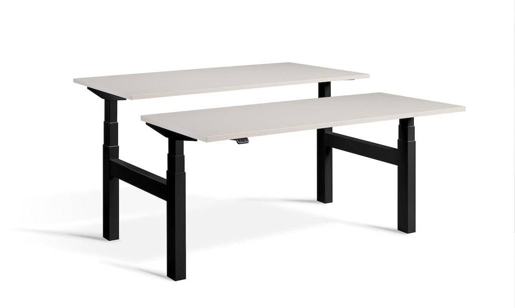 Lavoro Duo - Four Motor Back to Back Sit-Stand Desk - 700 Deep - Black Frame Accessories Lavoro Cashmere 1200x700 Black