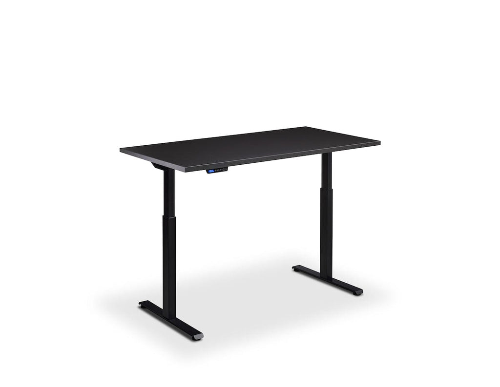 Lavoro Rusa Dual Motor Sit-Stand Desk - 800mm Deep Desktops - Black Frame Accessories Lavoro Soft Black 1200x800 Black