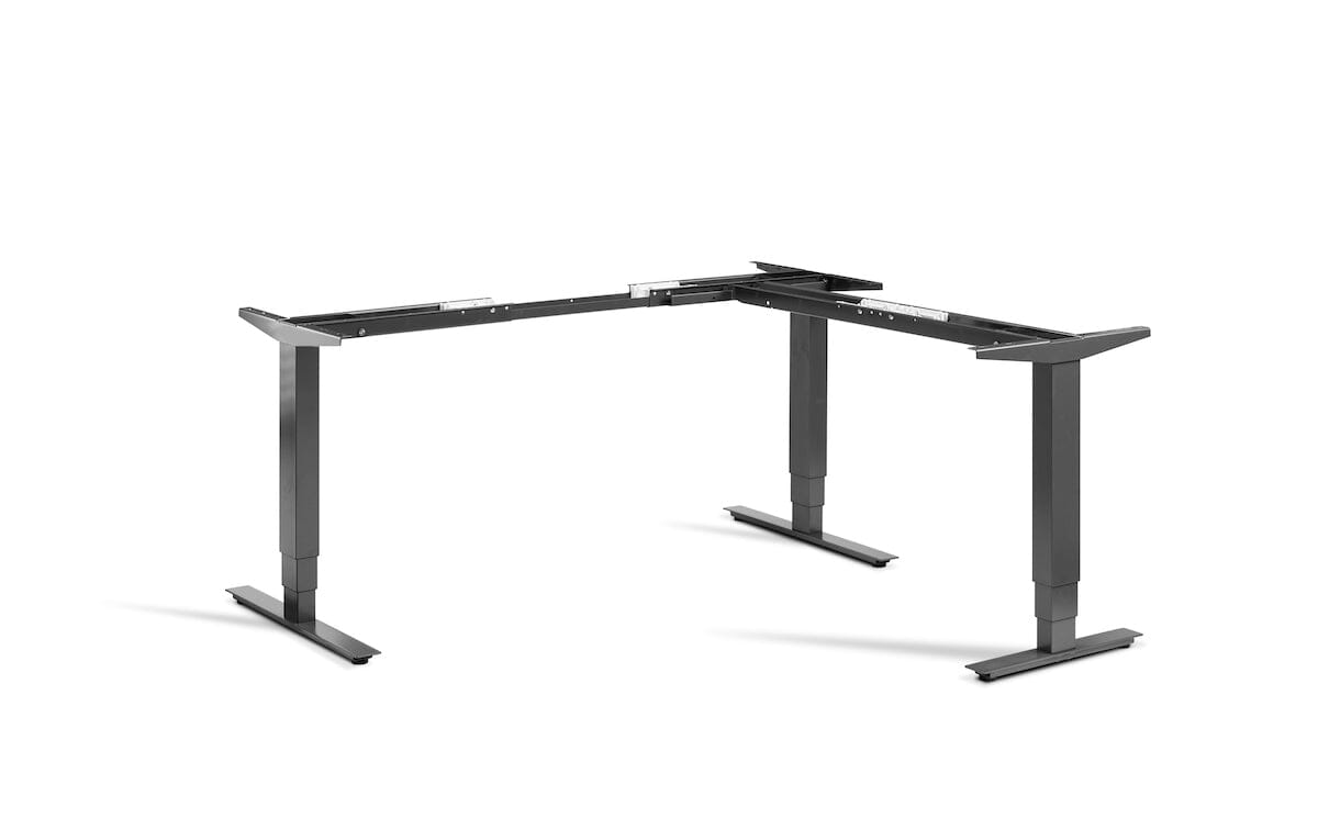 Lavoro Advance Corner Triple Motor Sit-Stand Desk Frame Accessories Lavoro Dark Grey  