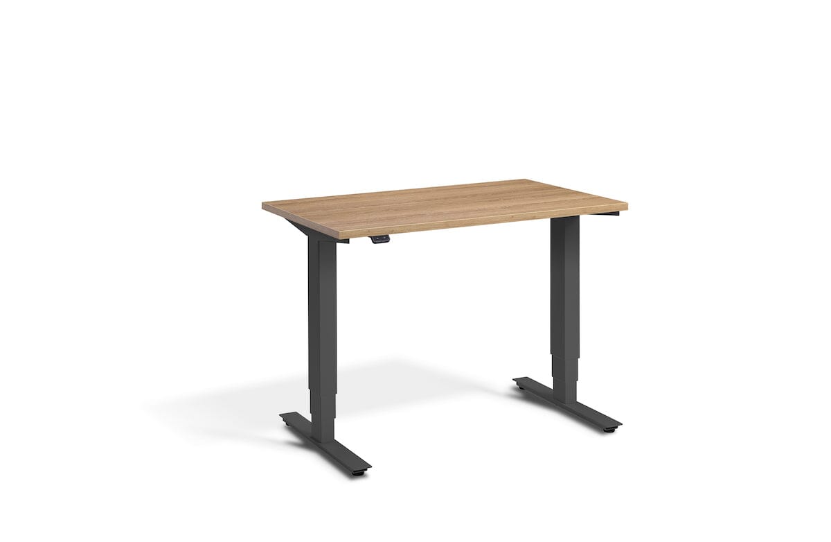 Lavoro Advance Mini Dual Motor Sit-Stand Desk - Dark Grey Frame Accessories Lavoro Brown Oak  