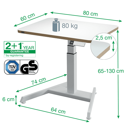 Leitz Ergo Small Electric Sit Standing Desk with Stand-Up Reminder Accessories Acco UK Ltd   