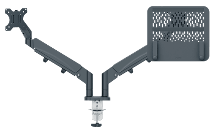 Leitz Ergo Space Saving Dual Monitor & Laptop Arm Accessories Acco UK Ltd   