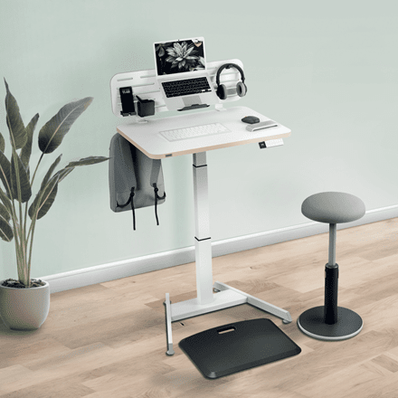 Leitz Ergo Small Electric Sit Standing Desk with Stand-Up Reminder Accessories Acco UK Ltd   