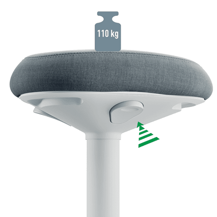 Leitz Ergo Active Standing Stool with Comfort Seat Accessories Acco UK Ltd   
