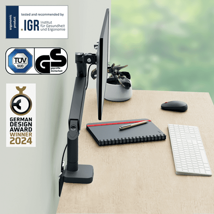 Leitz Ergo Space Saving Single Monitor Arm Accessories Acco UK Ltd   