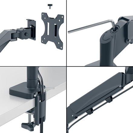 Leitz Ergo Space Saving Single Monitor Arm Accessories Acco UK Ltd   