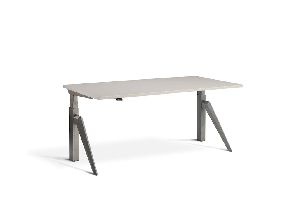 Lavoro Five Dual Motor Sit-Stand Desk - 700mm Deep Desktops - Raw Steel Frame Accessories Lavoro Cashmere 1200x700 Five